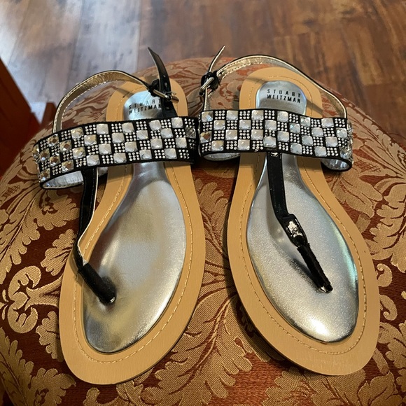 Stuart Weitzman Silver Jeweled Thongs (Girls) - 4 - Picture 3 of 13
